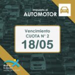 Vencimiento cuota del Impuesto al Automotor en Monte de Los Gauchos