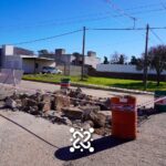 San Basilio: Continuamos con trabajos de bacheo en calle Sabattini