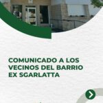 San Basilio: Comunicado a los vecinos del barrio ex Sgarlatta