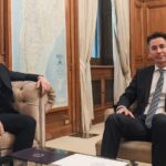 Diego Santilli recibió a Manuel Calvo en Casa Rosada