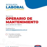 OPERARIO DE MANTENIMIENTO LÁCTEOS SAN BASILIO