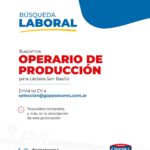 OPERARIO DE PRODUCCIÓN LÁCTEOS SAN BASILIO
